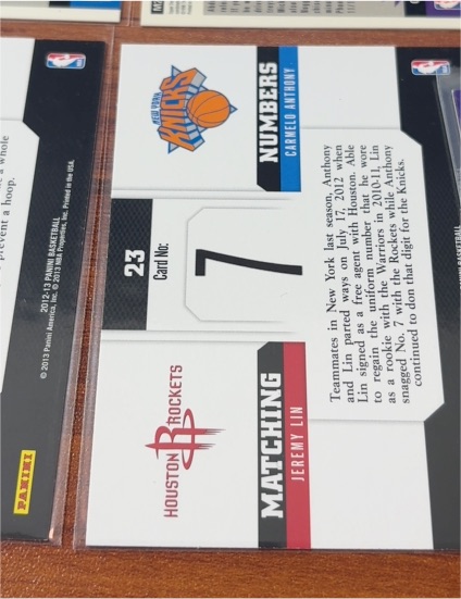 2012-13 Panini Basketball #7 Carmelo Anthony — front