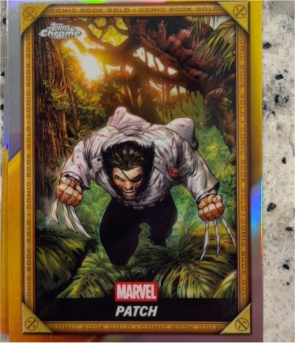 2025 Topps Chrome Deadpool Comic Book Gold #CB-12 Wolverine Patch — front
