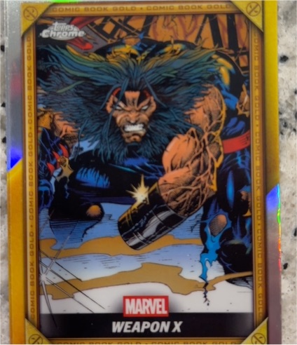 2025 Topps Chrome Deadpool Comic Book Gold #CB-10 Weapon X — front