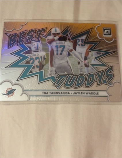 2025 Panini Donruss Optic #5 Tua Tagovailoa Jaylen Waddle Best Tuddys — front