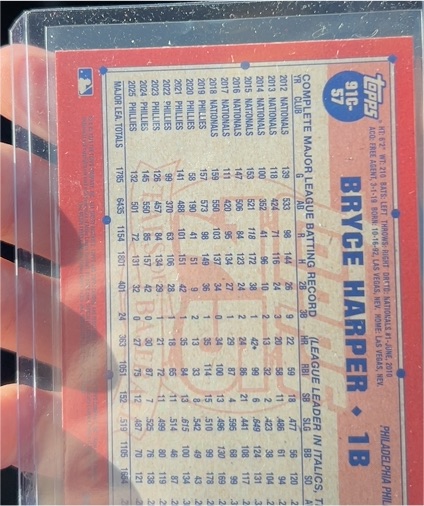 1990 Topps #57 Bryce Harper — front