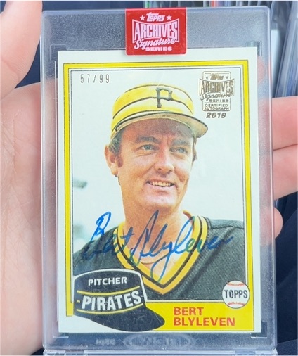 2019 Topps Archives Signature Series #554 Bert Blyleven — front