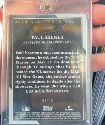 2024 Topps All Topps Team #ATT-7 Paul Skenes — front