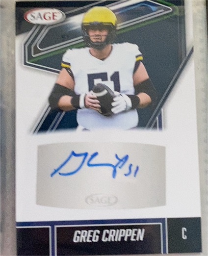 2026 SAGE Low Series Autographs #A-GC Greg Crippen — front
