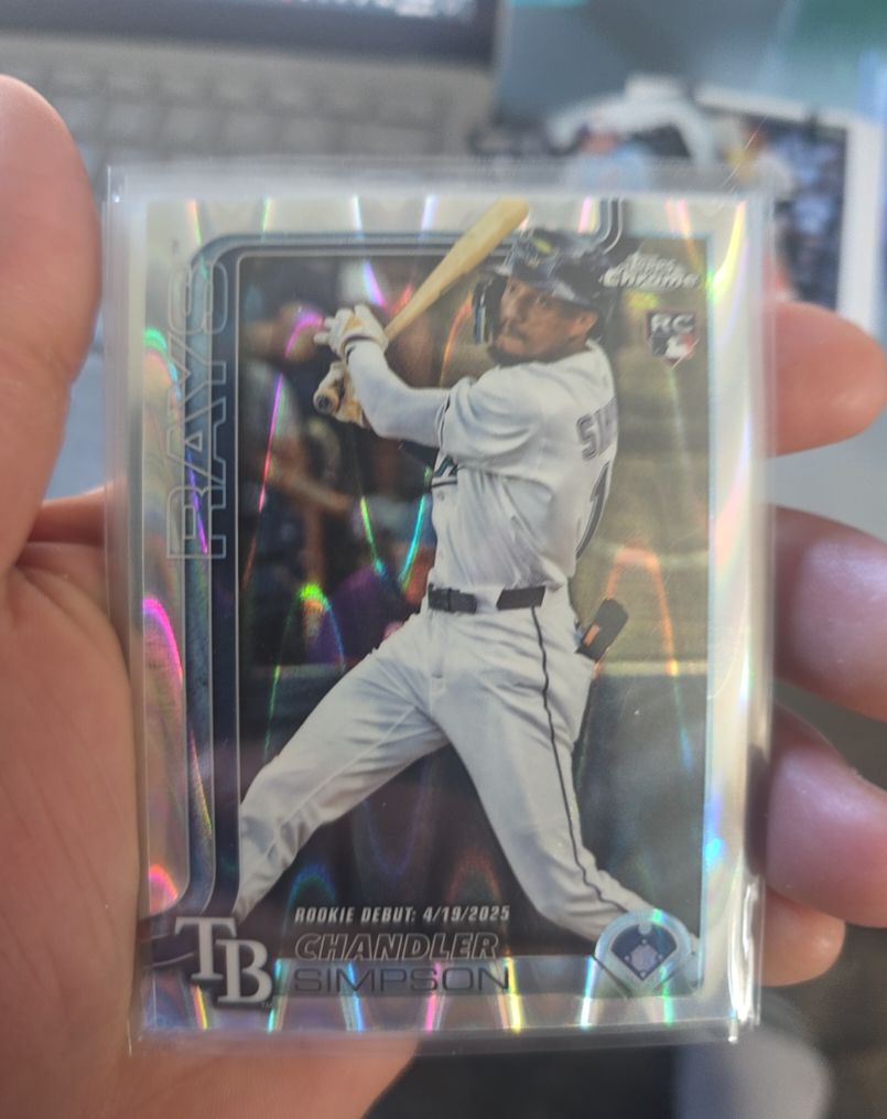 2025 Topps Chrome Update #USC17 Chandler Simpson Rookie RayWave Refractor — front