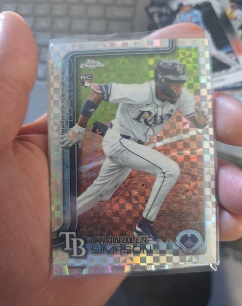 2025 Topps Chrome Update #USC179 Chandler Simpson X-Fractor Rookie — front