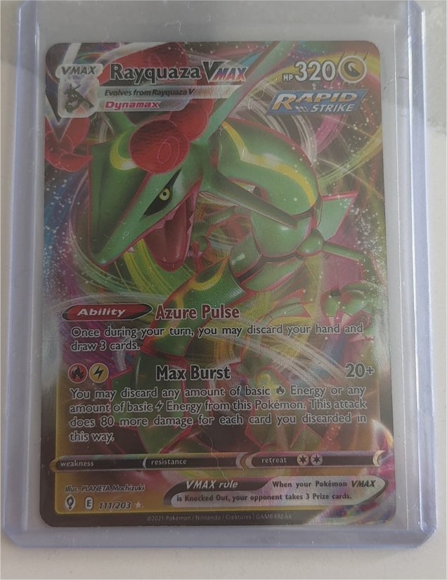 2021 Pokémon #111 Rayquaza VMAX — front
