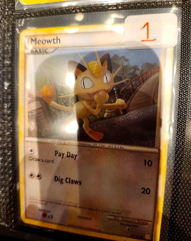 2010 HeartGold & SoulSilver #75 Meowth — front