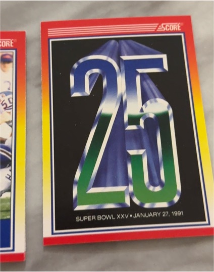 1990 Score #602 Super Bowl XXV — front