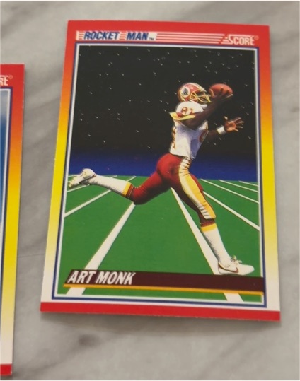 1990 Score #557 Art Monk Rocket Man — front