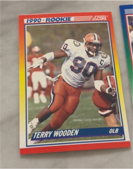1990 Score #632 Terry Wooden Rookie — front