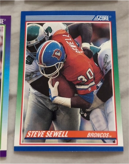 1990 Score #417 Steve Sewell Denver Broncos — front