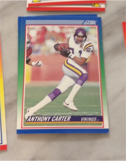 1990 Score #345 Anthony Carter — front
