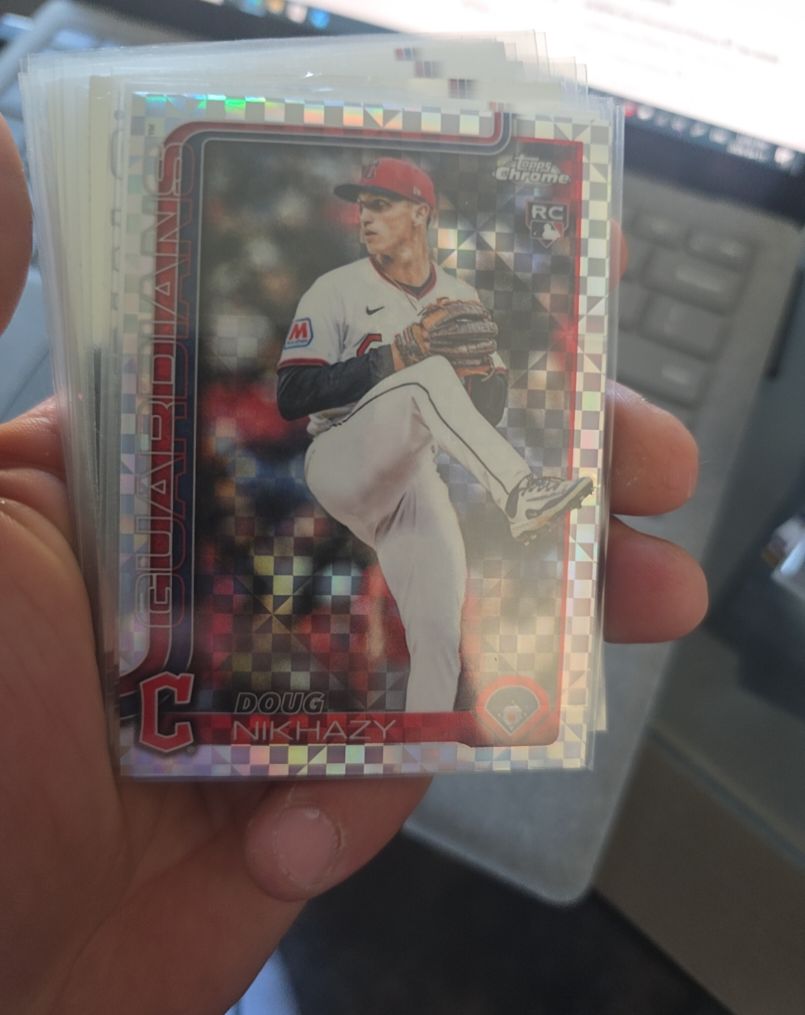 2025 Topps Chrome Update #USC119 Doug Nikhazy X-Fractor — front