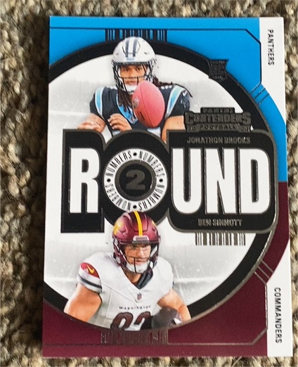 2024 Panini Contenders #25 Jonathon Brooks / Ben Sinnott Round Numbers — front