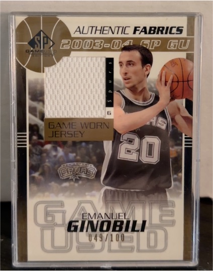 2003-04 SP Game Used Authentic Fabrics #EG-J Emanuel Ginobili — front