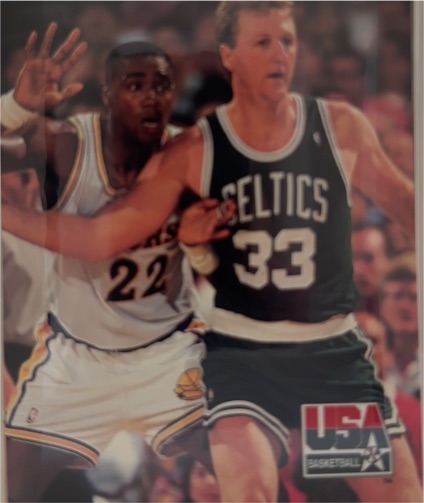 1994 NBA Hoops Skybox Magic Johnson & Larry Bird #MB1 — front