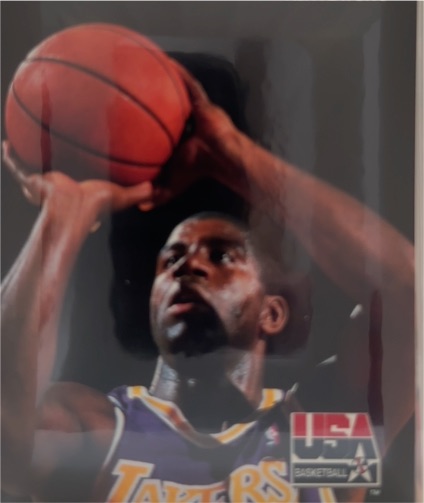 1992 SkyBox USA #104 Magic on Magic Magic Johnson — front