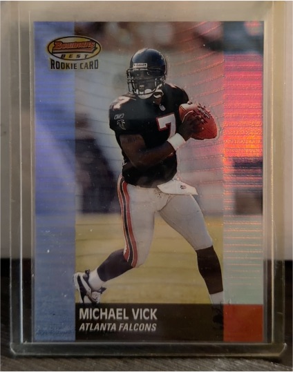 2001 Bowman's Best #125 Michael Vick Rookie Card Atlanta Falcons — front