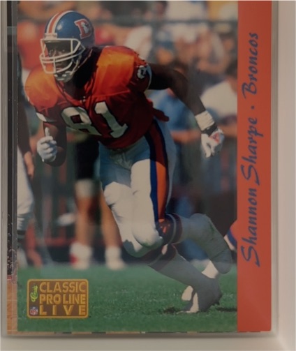1993 Classic Pro Line Live #72 Shannon Sharpe — front