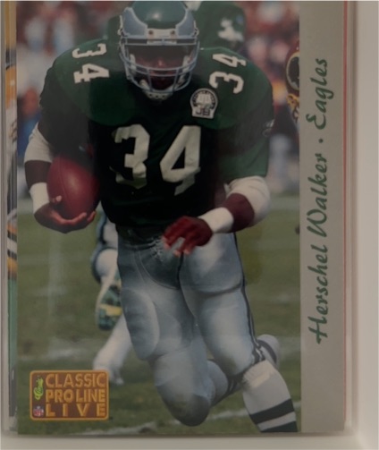 1993 Classic Pro Line Live #212 Herschel Walker — front
