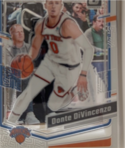 2023-24 Panini Donruss Optic #196 Donte DiVincenzo Silver Holo Prizm New York Knicks — front