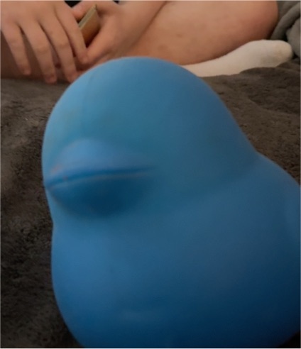 Toymendous Laffy Quacks Huge Squishy Toy Duck (Pastel BLUE) — front
