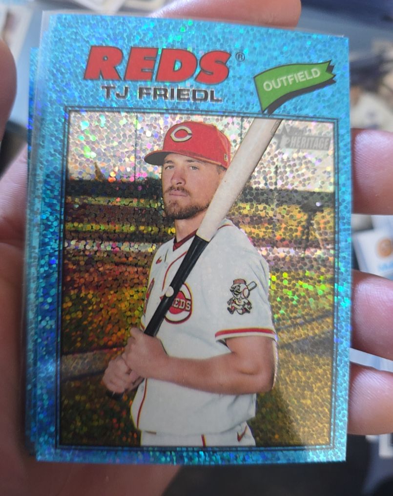 2026 Topps Heritage #296 TJ Friedl — front