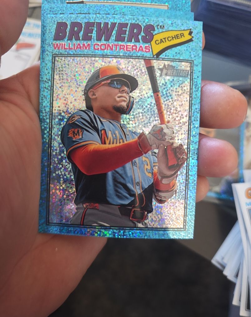 2026 Topps Heritage Chrome #214 William Contreras — front