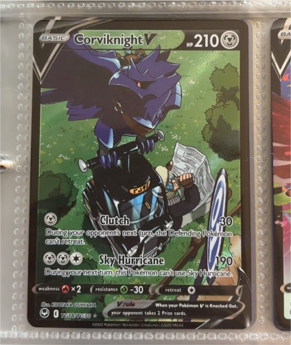 2022 Pokemon Sword & Shield Silver Tempest Trainer Gallery #TG18/TG30 Corviknight V — front