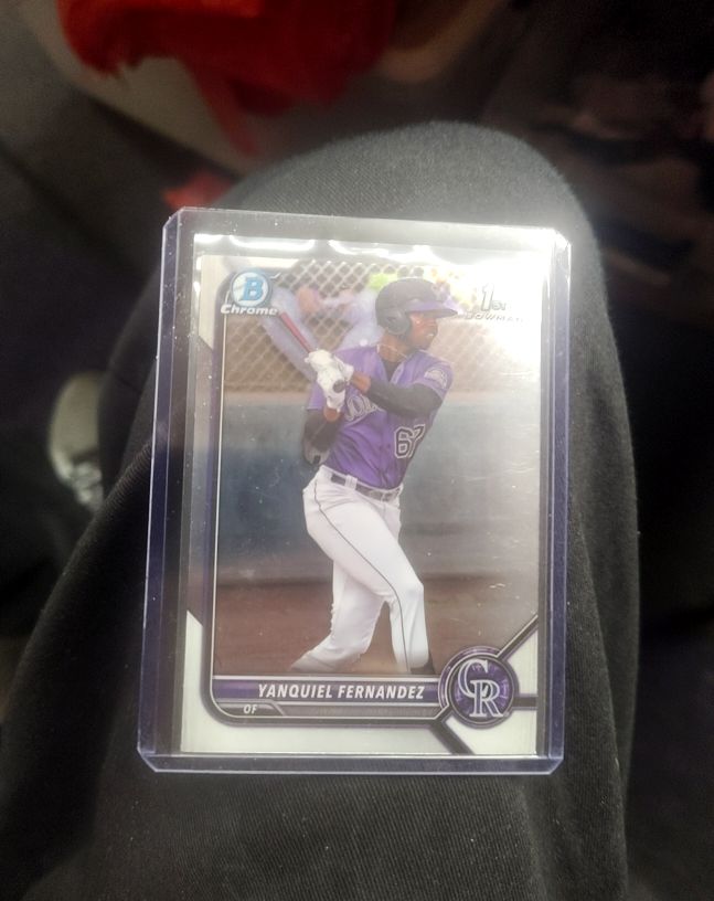 2022 Bowman Chrome #BCP-191 Yanquiel Fernandez — front