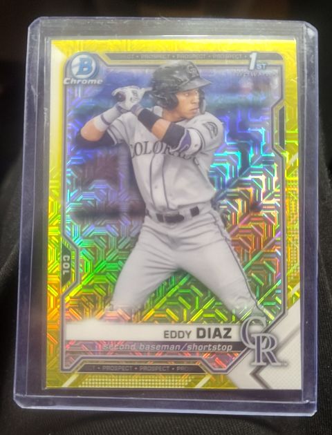 2021 Bowman Chrome #BCP-33 Eddy Diaz — front