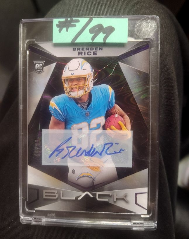 2024 Panini Black #112 Brenden Rice — front
