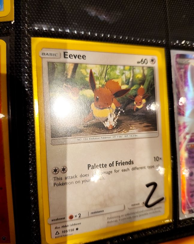 2018 Pokémon Sun & Moon Ultra Prism #105 Eevee — front