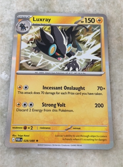 2026 Pokémon Perfect Order #028 Luxray — front