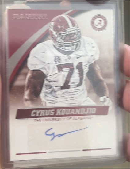 2015 Panini Alabama Crimson Tide Signatures #CK-AL Cyrus Kouandjio — front