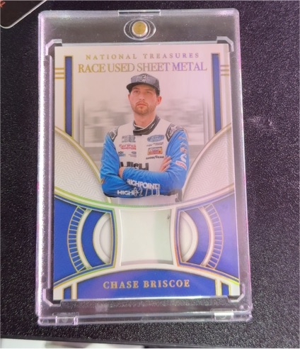 2024 Panini National Treasures Race Used Sheet Metal #RUS-CBO Chase Briscoe — front
