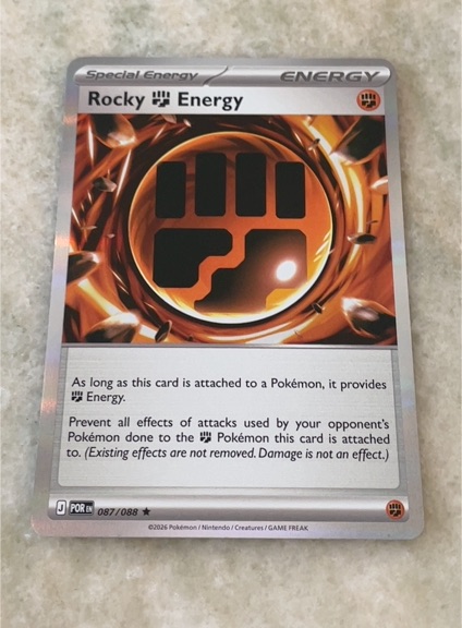 2026 Pokémon Perfect Order #087 Rocky Energy — front