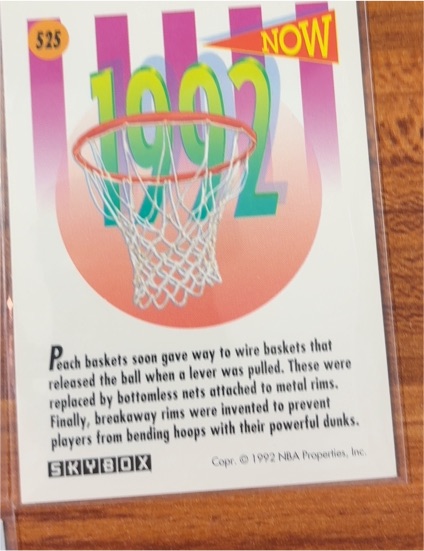 1991-92 SkyBox #525 The Basket — front