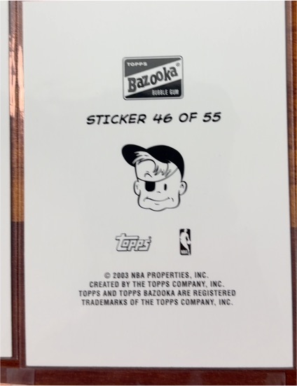 2003 Topps Bazooka #46 Bazooka Joe — front
