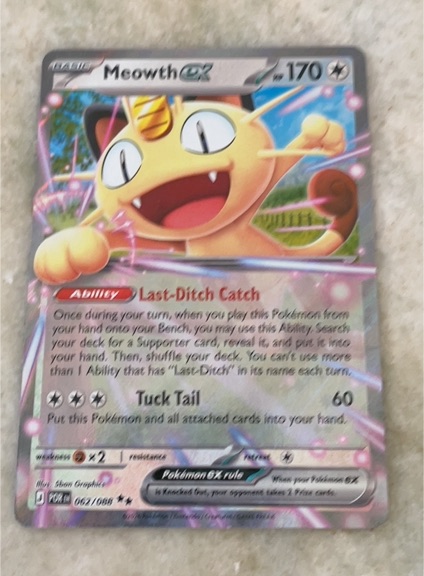 2026 Pokémon Meowth EX #62/88 — front