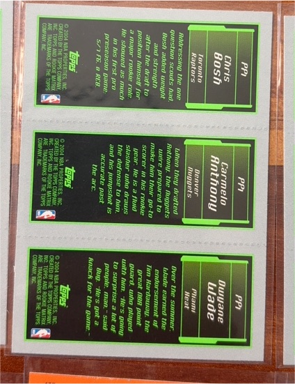 2003-04 Topps Matrix #PP1 Chris Bosh Carmelo Anthony Dwyane Wade — front