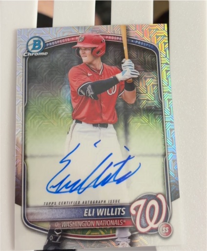 2025 Bowman Chrome #BDC-1 Eli Willits — front