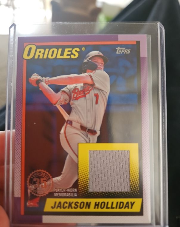 2025 Topps Series 1 1990 Topps Baseball Relics #T90R-JH Jackson Holliday — front