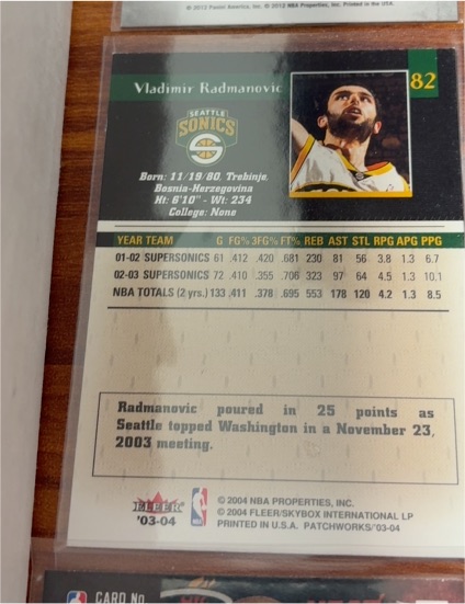 2003-04 Fleer Patchworks #82 Vladimir Radmanovic — front