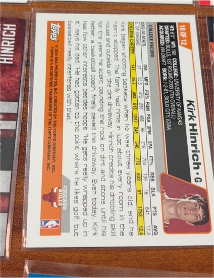 2004 Topps #10 Kirk Hinrich — front