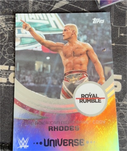 2025 Topps Universe WWE #202 Cody Rhodes Royal Rumble Event Variation — front