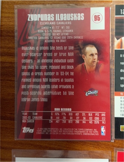 2004 Topps #95 Zydrunas Ilgauskas — front