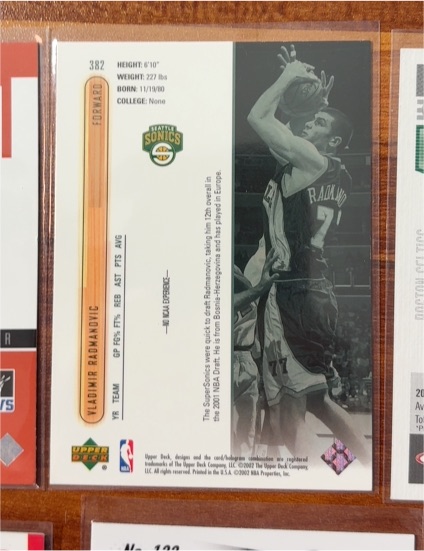 2000-01 Upper Deck #382 Vladimir Radmanovic — front