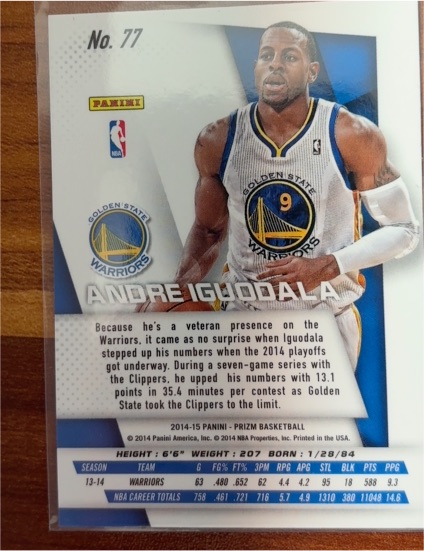 2014-15 Panini Prizm #77 Andre Iguodala — front